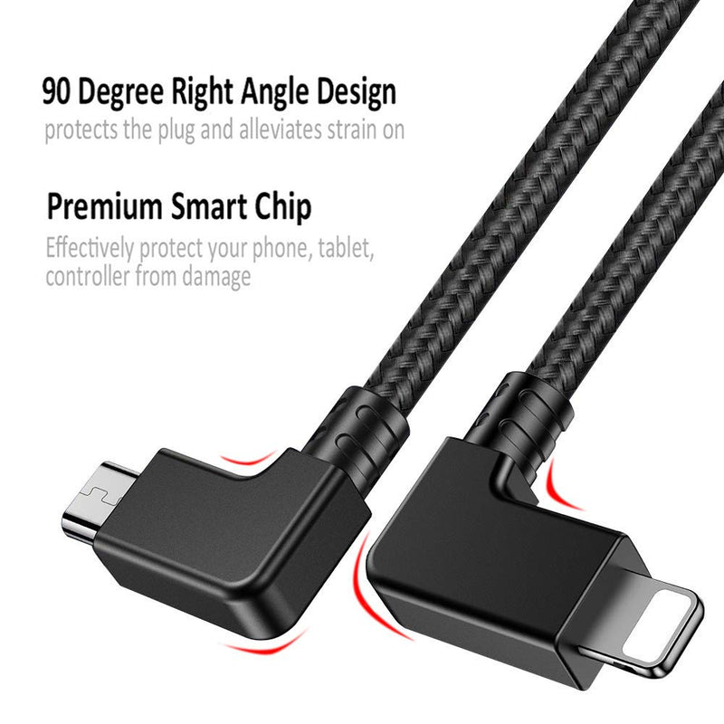 Micro USB to Lightning Data Cable for DJI Mavic Mini/Mavic Pro/Spark/Mavic Air/Mavic 2 Pro & Zoom