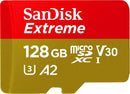SanDisk 128GB Extreme microSD UHS-I Card with Adapter - U3 A2