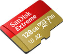 SanDisk 128GB Extreme microSD UHS-I Card with Adapter - U3 A2