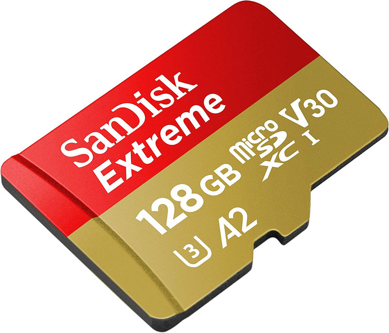 SanDisk 128GB Extreme microSD UHS-I Card with Adapter - U3 A2