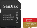 SanDisk 128GB Extreme microSD UHS-I Card with Adapter - U3 A2