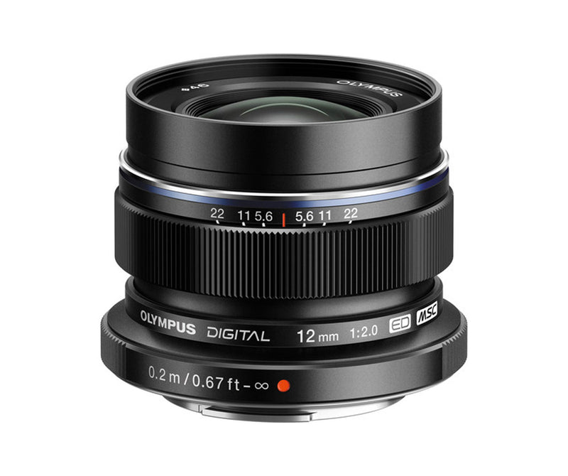 Olympus M.Zuiko Digital ED 12mm f/2 Lens (Black)